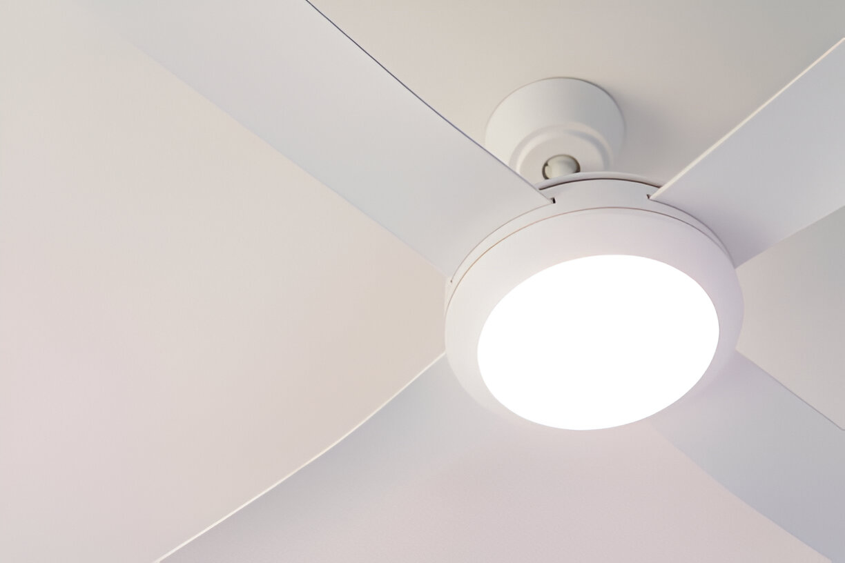 Ceiling fan in a home
